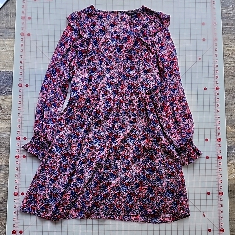 Banana republic purple blue red pinky white cute dress dress Elastic Waisted